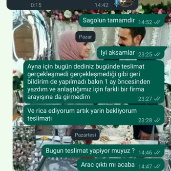 Zehra Dekor (Instagram) 1 Ay Bekletilen Sipariş Hayal Kırıklığı