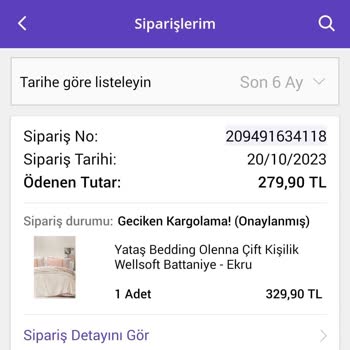 Yataş Ürünü Kargoya Vermiyor