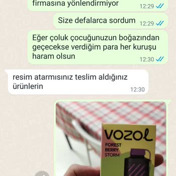 Vozol Ürün Sorunları Ve İade Problemi
