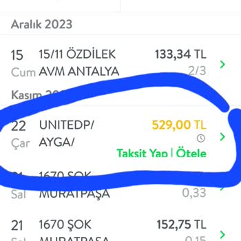 Aygaz Uygulamasından Verdiğim Tüp Siparişim