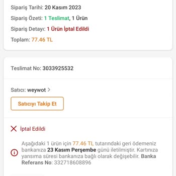 Trendyol Hatalı Fiyat Gerekçesiyle Ürün İptali