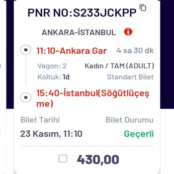 TCDD Ankara İstanbul Söğütlü Çeşme Hızlı Trende Yapılan Hakaret Tehdit