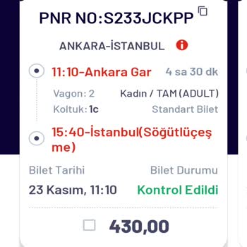 TCDD Ankara İstanbul Söğütlü Çeşme Hızlı Trende Yapılan Hakaret Tehdit
