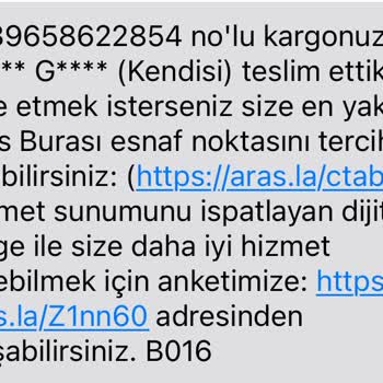 Aras Kargo Size Teslim Edildi Yalanı