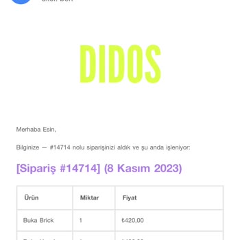 Didos Bag Aldığım Ürünü Değil Başka Ürün Göndermek İçin Emrivakide Bulunuyorlar.