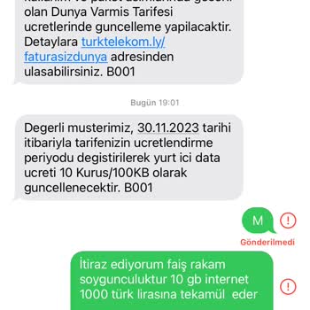 Türk Telekom Fahiş Fiyat Uygulaması Ve Yetersiz Kalite Hizmet Sahte Reklam