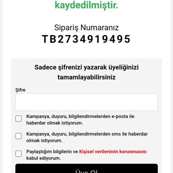 Tonny Black Ayakkabım Gelmedi TB2734919495 Sipariş Numarası