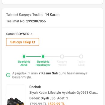 Boyner'in Satın Aldığım Ürünü Kargolanmaması