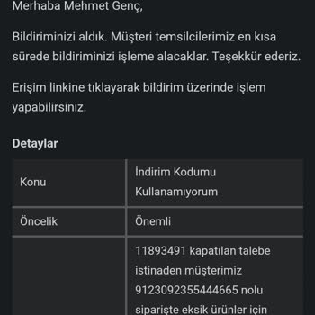 A101 Kapıda Uygulamasında Eksik Ürün Ödenmeyen Para İadesi