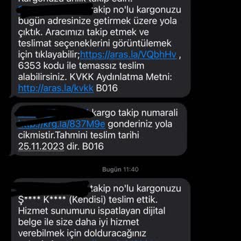 Aras Kargo Aras Teslimatı Yapılmayan Ürün İçin Teslim Edildi Bilgisi Gönderiyor!