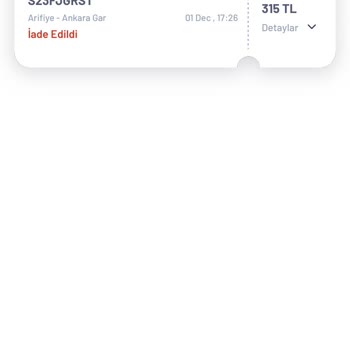 TCDD Açık Bilet İade