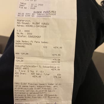 In Street Yanlış Fatura İptali Müşteriyi Yanlış Bilgilendirme