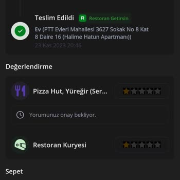 Pizza Hut Siparişim Teslim Edilmedi