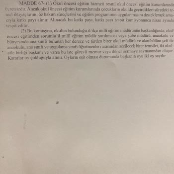 MEB Anaokulu Katkı Payı
