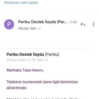 Paribu 31290 TL Paramı Sebepsiz Yere İncelemeye Aldı Vermiyor