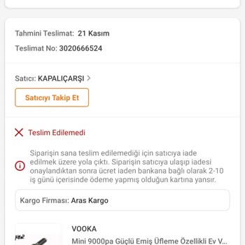 Trendyol Ürün Adresime Gelmedi