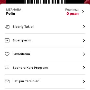 Sephora 12 Bin Olan Puanım 0 Gözüküyor