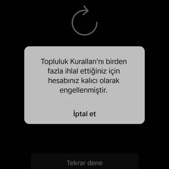 TikTok Kalıcı Engel Ve TikTok Giriş Yasağı