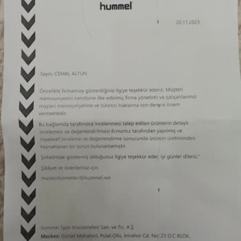 Hummel Kısa Sürede Deforme Oldu