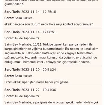 21 Gündür Gönderilmeyen Çetinkaya Siparişi