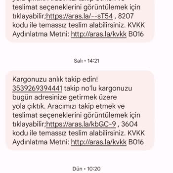 Aras Kargo'nun Kargomu Getirmeyip Oyalaması
