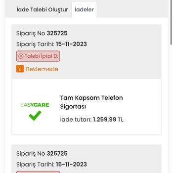 EasyCep iPhone 8 Plus Red İade Ettiğim Cihazın Parasını İade Etmediler