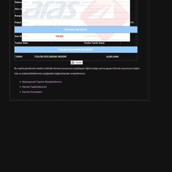 Sürekli Kargoyu Geciktiren Aras Kargo