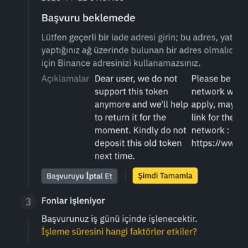 Binance Fan Token Transferim Gerçekleşmedi