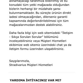 İnditex Stradivarius İstinyePark İzmir Den Mont Aldım İade Etmek İstedim