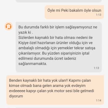 Trendyol GO Sipariş Süreç Hatası