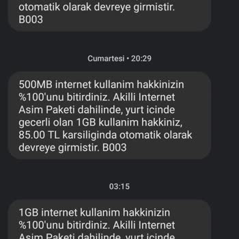 Vodafone İnternetim Olmasına Rağmen Ek Paket Verdi
