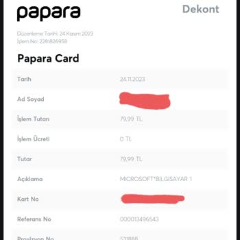 Microsoft Hesabımdan Para Çekti