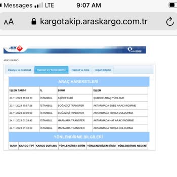 Aras Kargo Sistemsel Olarak Taciz Etti