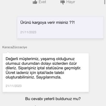 N11 Ve Karaca Firması Ürünümü Yollamıyor!