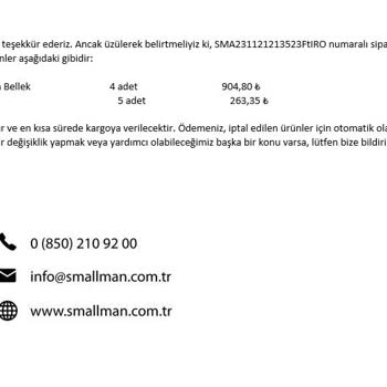 Smallman.com.tr Stoğunda Olmayan Ürünleri Satıyor