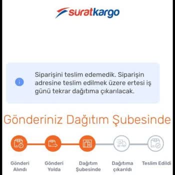 Sürat Kargo Adrese Teslim İşlemi