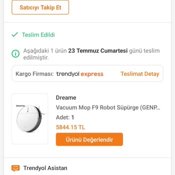 Trendyol 5 Ay Bozulmuş Garantili Robotumu Servise Veremiyorum
