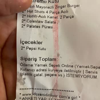 Yemeksepeti'nde Yanlış Sipariş Umursamazlığı