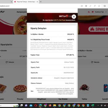 Pizza Hut Şube Tarafından İptal Edilen Siparişlerin Ücret İadesi