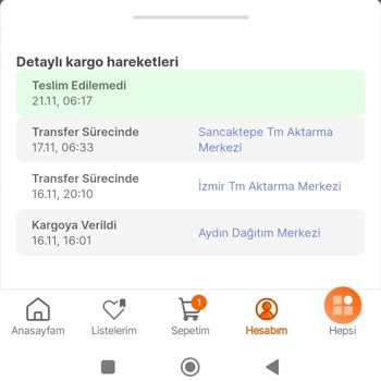 Hepsiburada Kargodaki Ürünü Teslim Etmedi