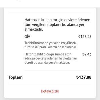 Vodafone Fatura İadeleri