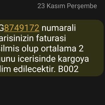 Mavi İnternetten Alınan Siparişin İptali (Satışta Ürün Varken.)