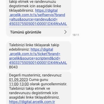 Altus TV Şikayeti Değişim Talebi