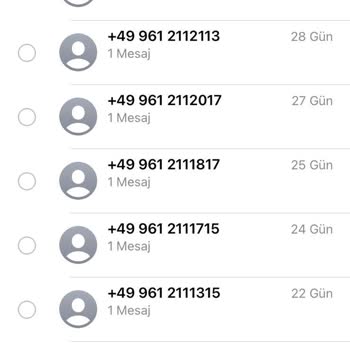 Vodafone İstenmeyen Yabancı Numara Mesajları