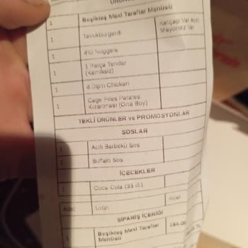 Popeyes Gebze Şubesi Eksik Ürün Sorunu