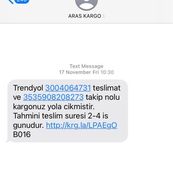 Aras Kargo Siparişimi Teslim Etmeden İade Etti