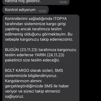İtopya Bilgisayar Kargoya Verildi Olarak Gösterilen Ürünün Kargoya Verilmemesi