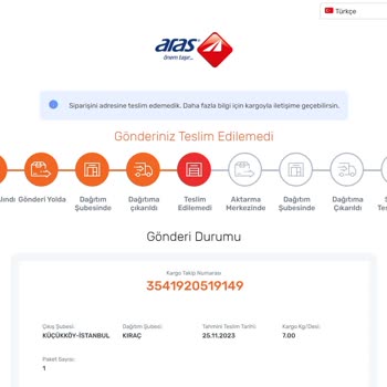 Aras Kargo Evde Olduğum Halde Nedense Teslim Edememişler