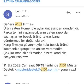 A101 İlgisizliği Ve Para İdesi Yapmaması