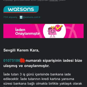 Watsons'un Kendi Kendine Ürün İptal Etmesi